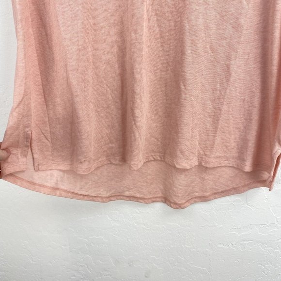 Sonoma Semi Sheer T-Shirt Womens L V-Neck Light Pink Semi Sheer Lightweight NEW - Picture 4 of 7